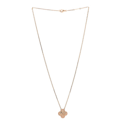 Van Cleef & Arpels 18K Rose Gold Vintage Alhambra Pendant Necklace 3 of 5