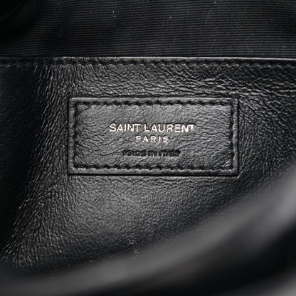Saint Laurent Crinkled Lambskin Matelasse Monogram Baby Niki Chain Satchel Black 6 of 12