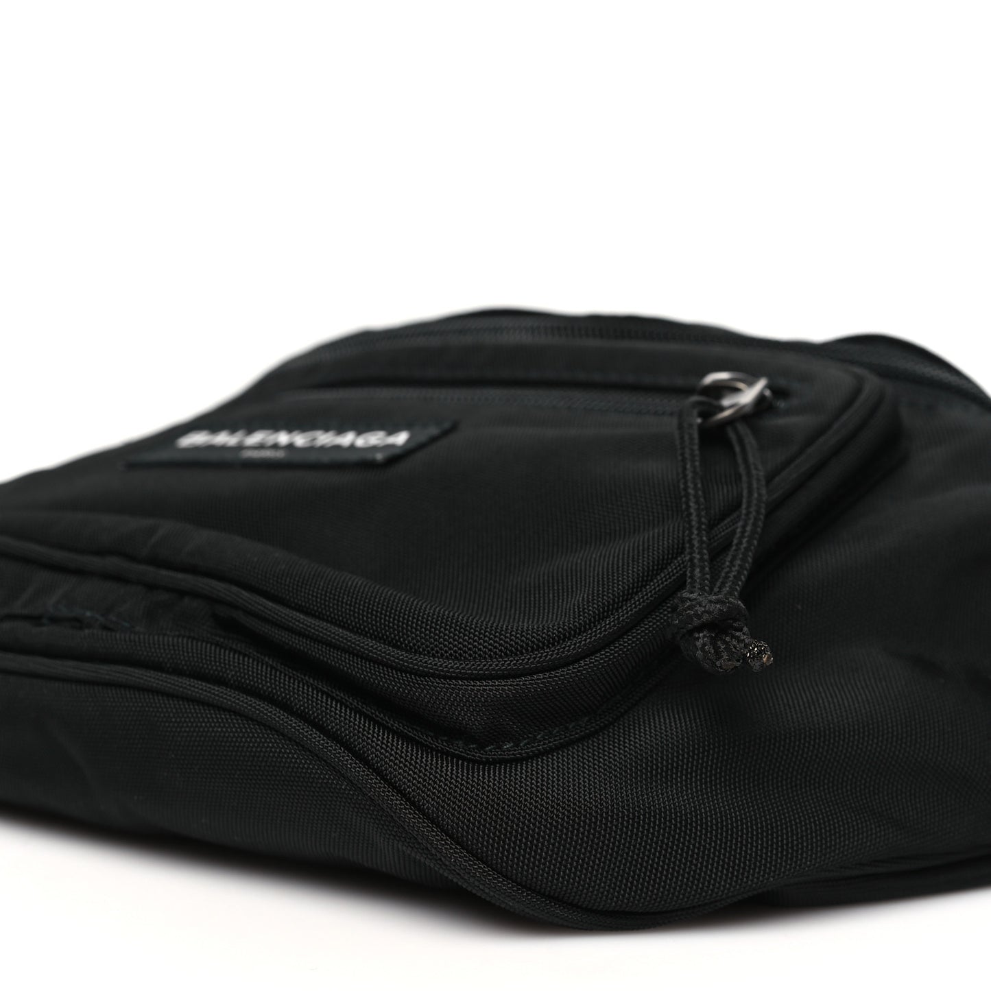 Nylon Canvas Logo Explorer Beltpack Black White