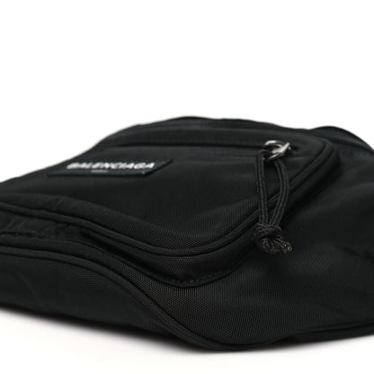 Balenciaga Nylon Canvas Logo Explorer Beltpack Black White 9 of 9