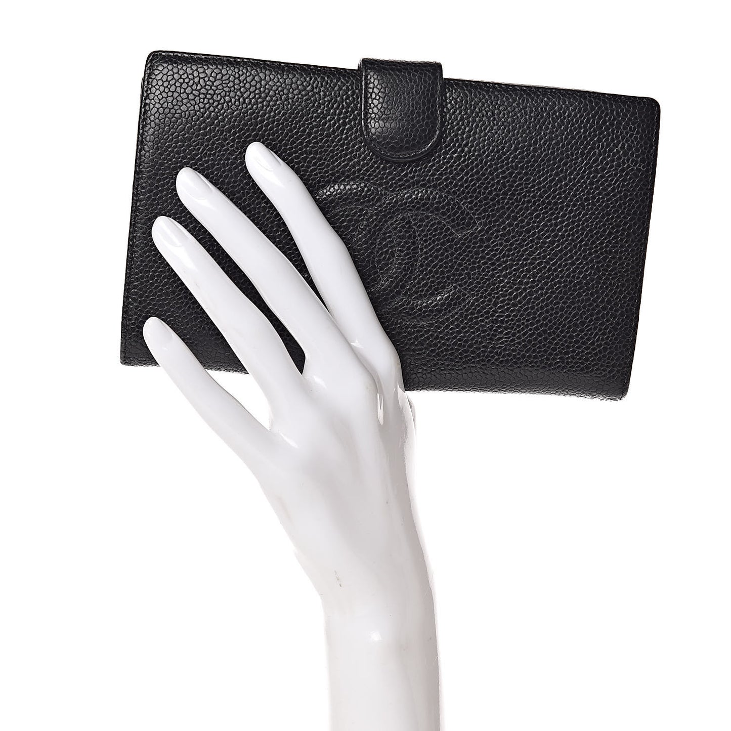 Caviar Timeless CC French Wallet Black