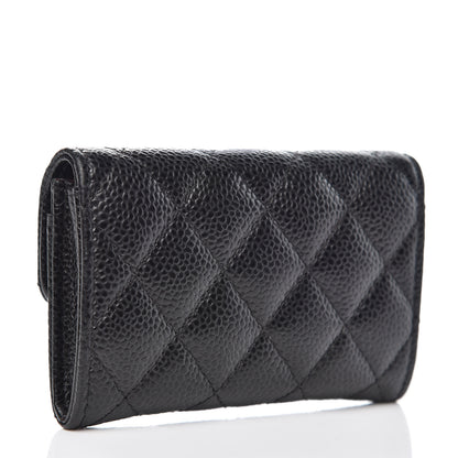 Chanel Caviar Quilted Flap Card Holder Black 3 of 9