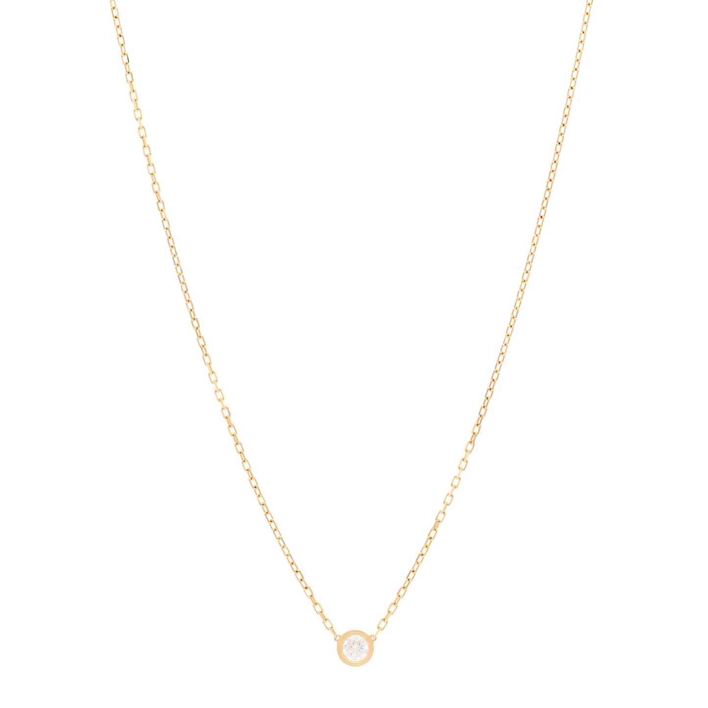 18K Yellow Gold Diamond LM D'Amour Pendant Necklace