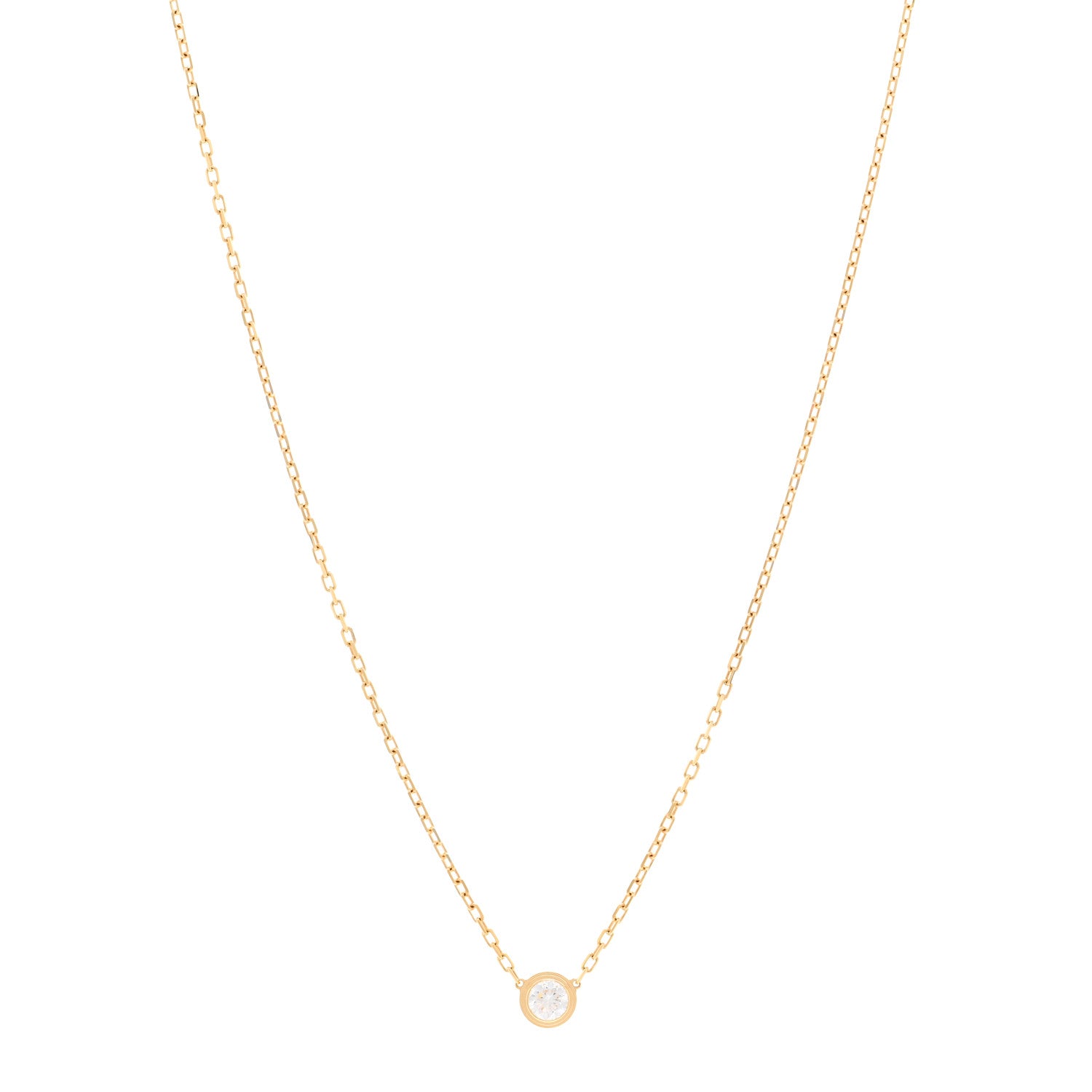 Cartier 18K Yellow Gold Diamond LM D'Amour Pendant Necklace 1 of 5