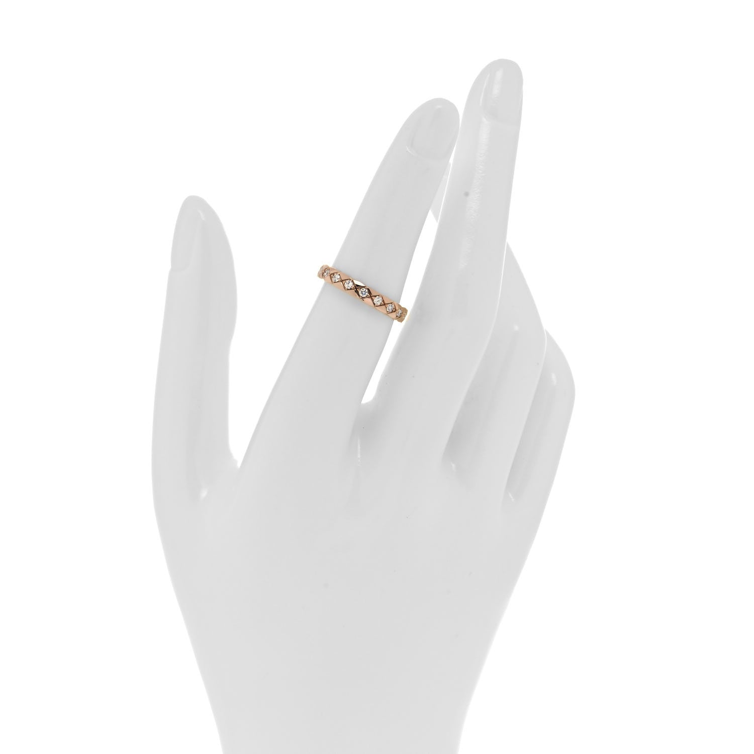 Chanel 18K Beige Gold Diamond Mini Coco Crush Ring 52 6 2 of 5