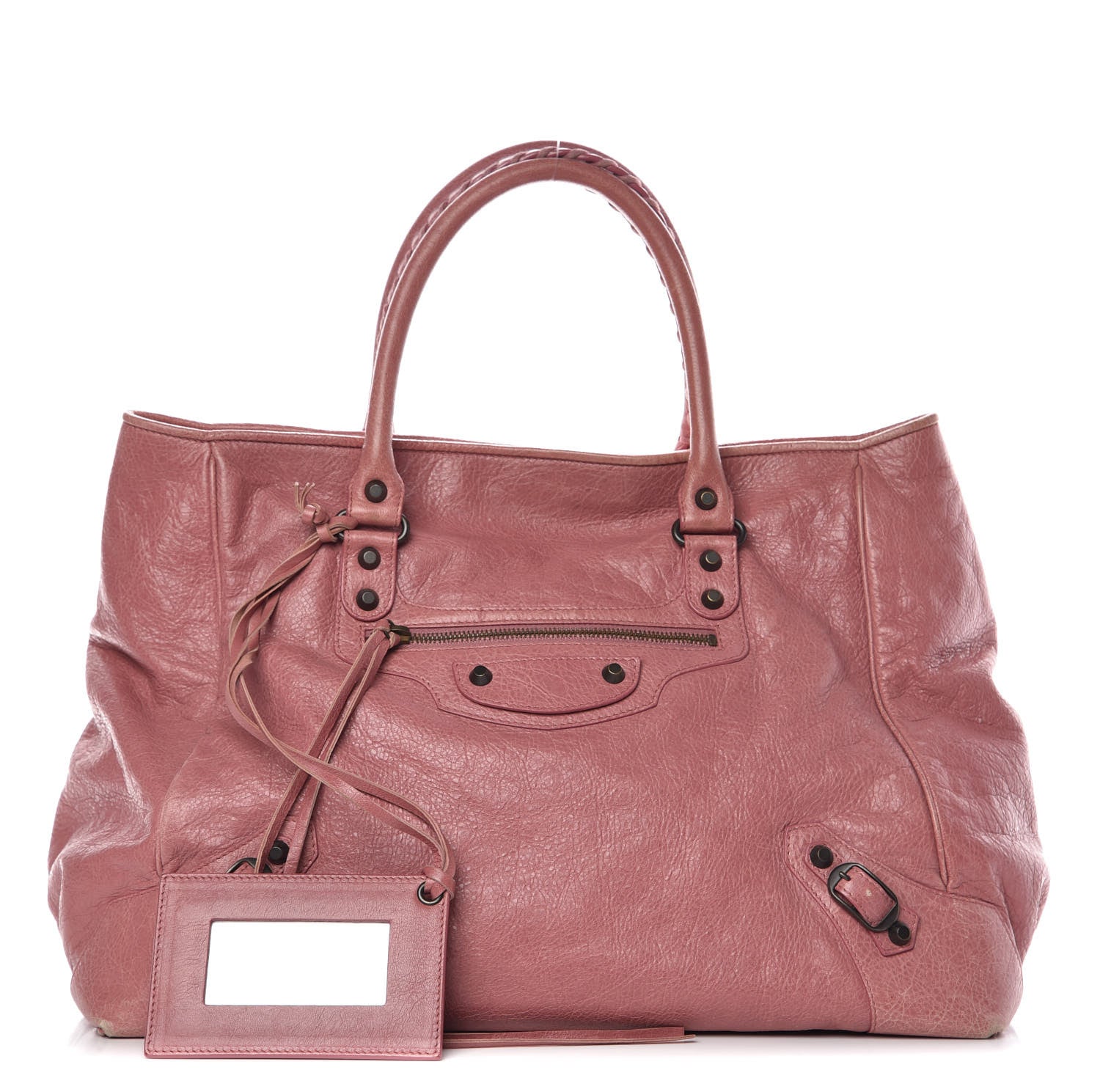Balenciaga Agneau Classic Hardware Large Sunday Tote Rose Bruyere 1 of 14