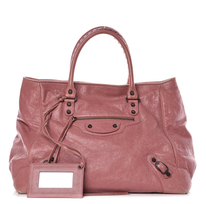 Balenciaga Agneau Classic Hardware Large Sunday Tote Rose Bruyere 1 of 14