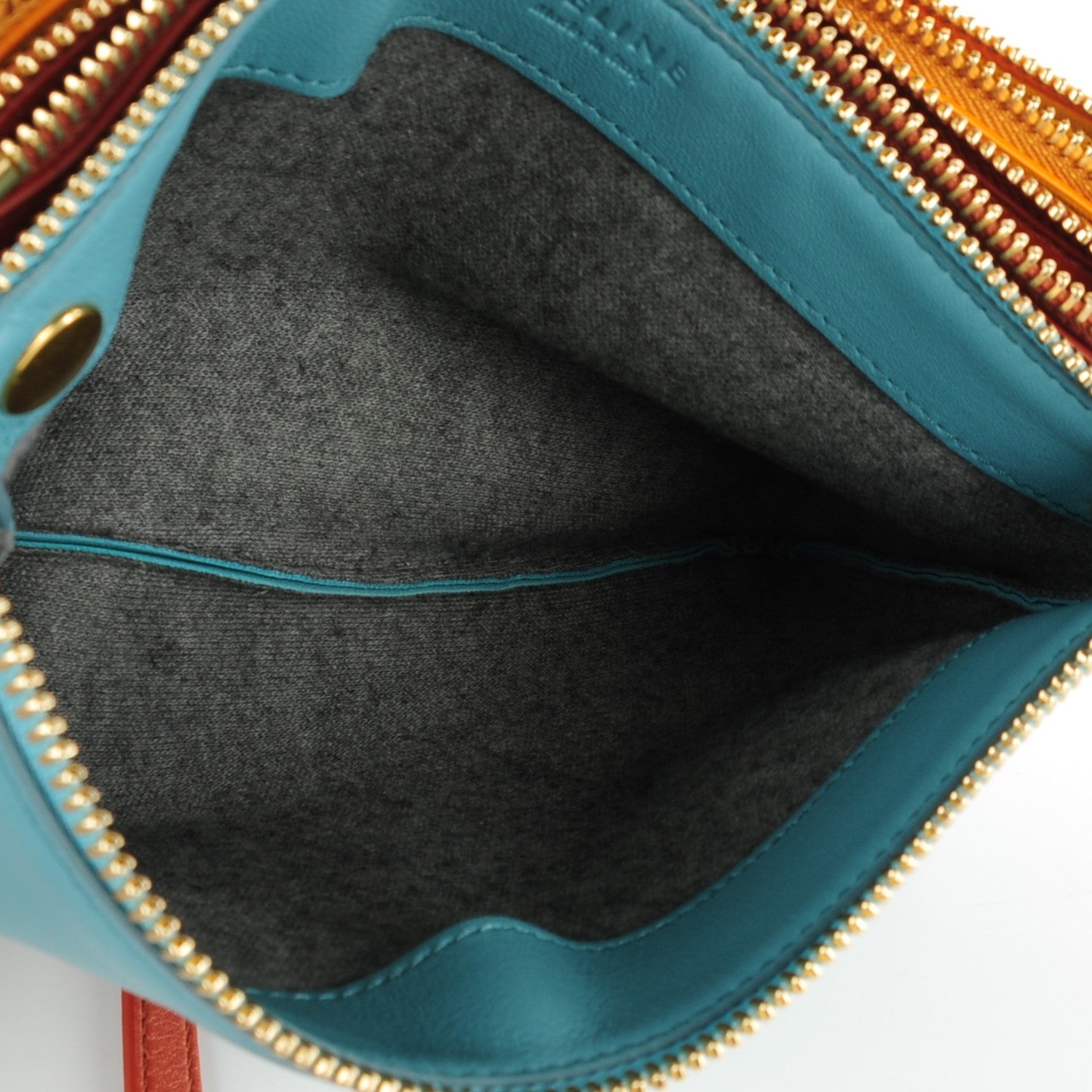 Celine Lambskin Small Multicolor Trio Crossbody Bag Antarctic 6 of 8