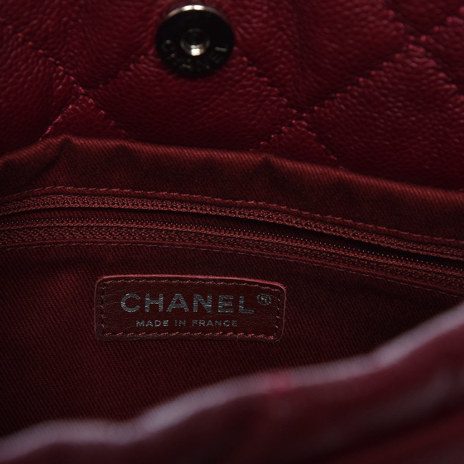 Chanel Caviar Quilted Large Timeless CC Soft Tote Dark Red 7 of 9