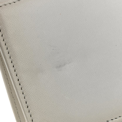 Chanel Metallic Galuchat Stingray Lambskin Boy Wallet On Chain WOC Silver 11 of 15