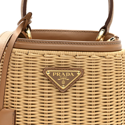 Prada Wicker Mini Panier Bag Naturale 7 of 9