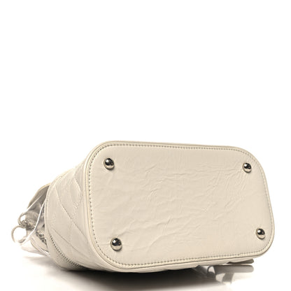 Chanel Crumpled Calfskin PVC Quilted Flap White 4 of 11