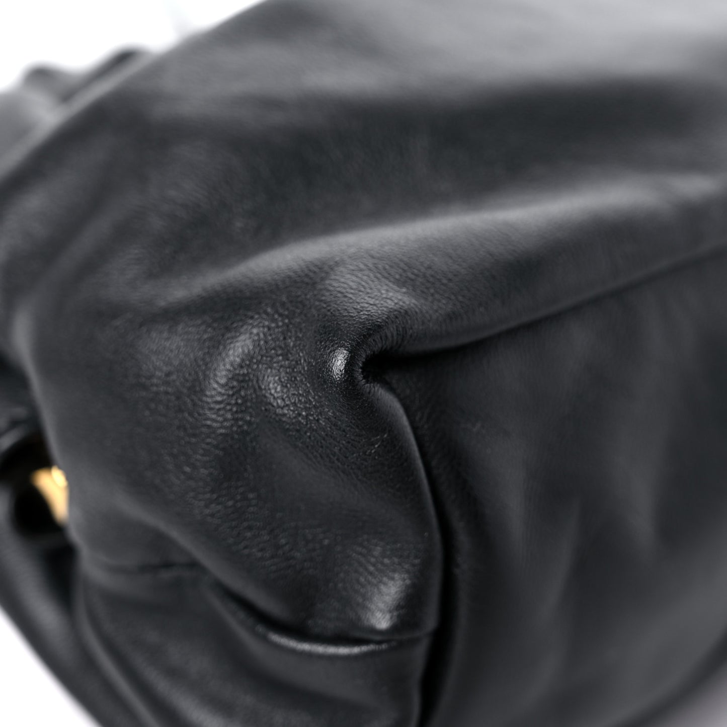 Lambskin Mini Cloud Clutch Black Flamma