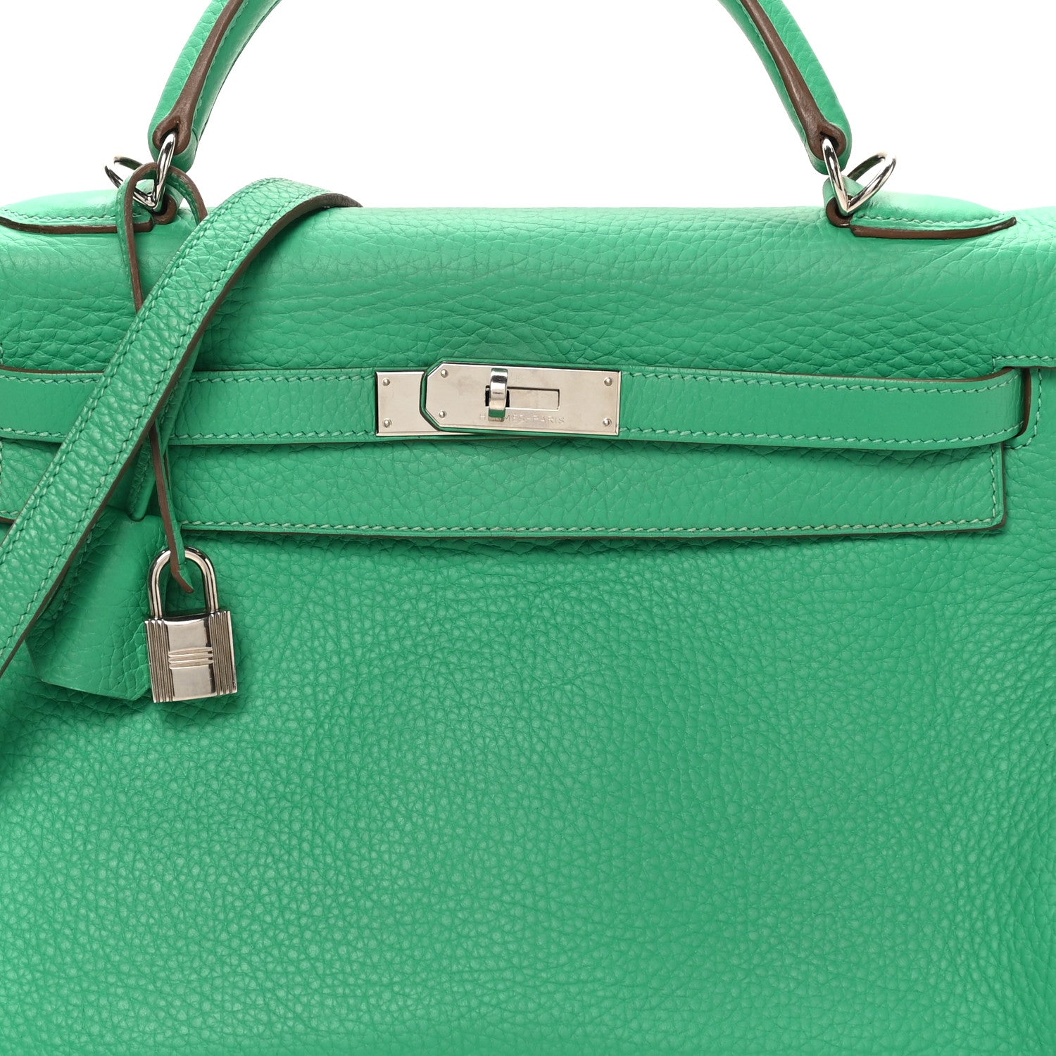 Hermes Taurillon Clemence Kelly Retourne 32 Menthe 8 of 10