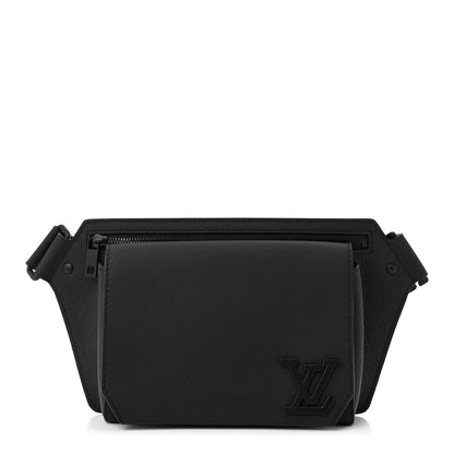 Louis Vuitton Grained Calfskin Aerogram Takeoff Sling Black 1 of 10