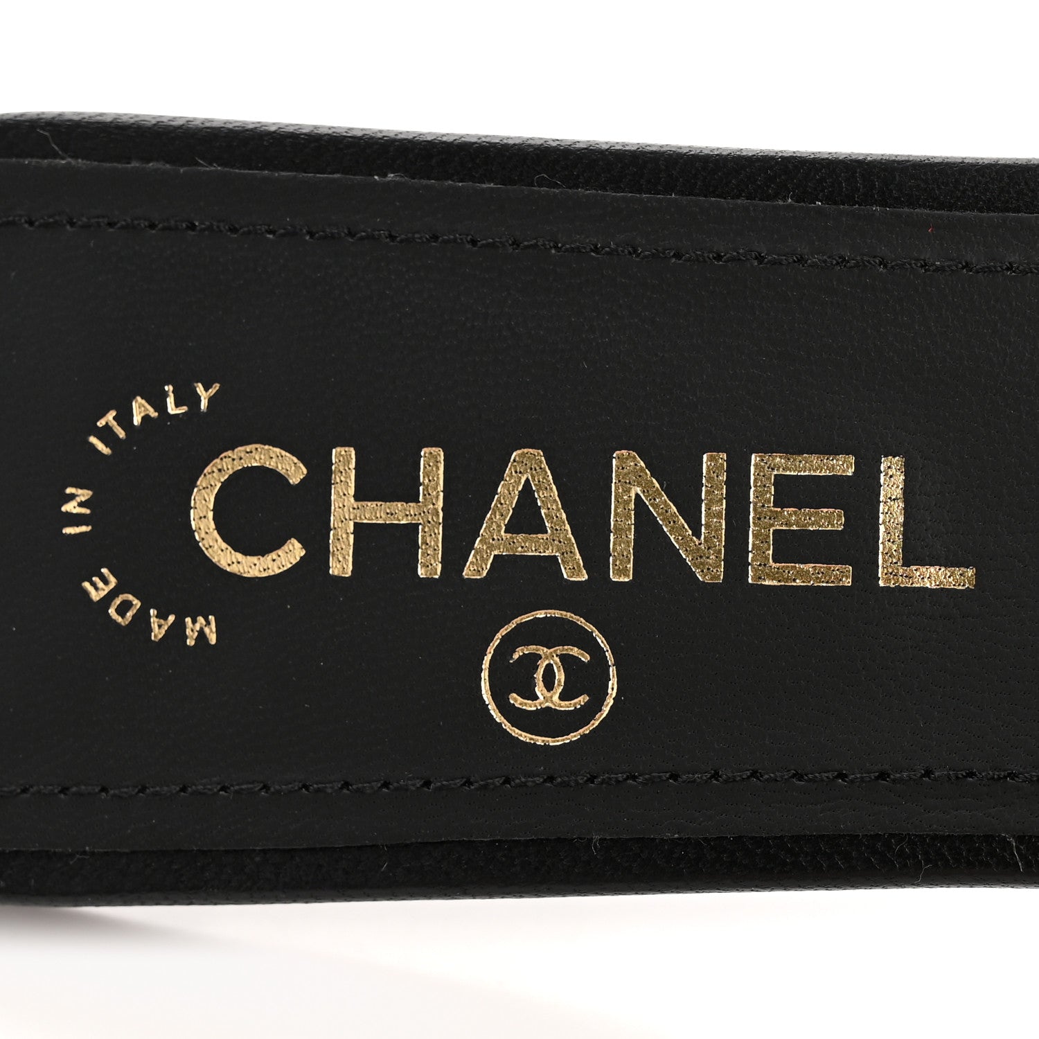 Chanel Lambskin Pearl CC Sandals 39 Black 8 of 10