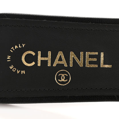 Chanel Lambskin Pearl CC Sandals 39 Black 8 of 10