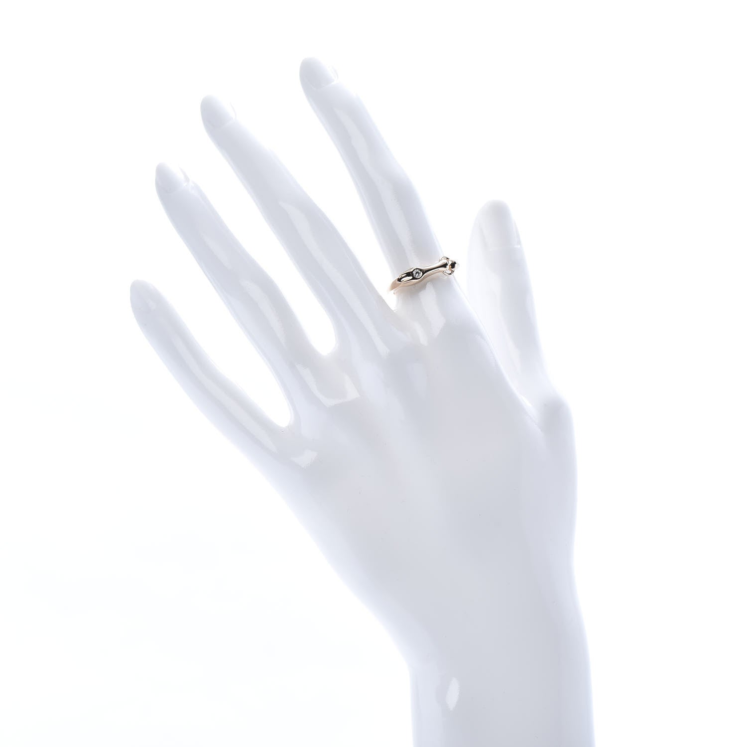 Hermes 18K Rose Gold Diamond TPM Galop Ring 51 5.75 2 of 9
