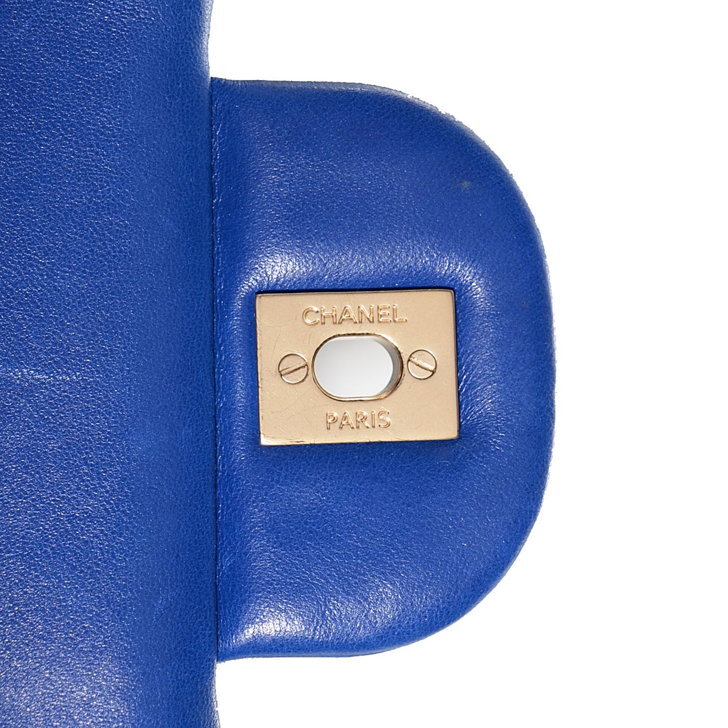 Lambskin Quilted Jumbo Double Flap Dark Blue