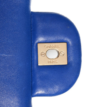 Chanel Lambskin Quilted Jumbo Double Flap Dark Blue 9 of 9