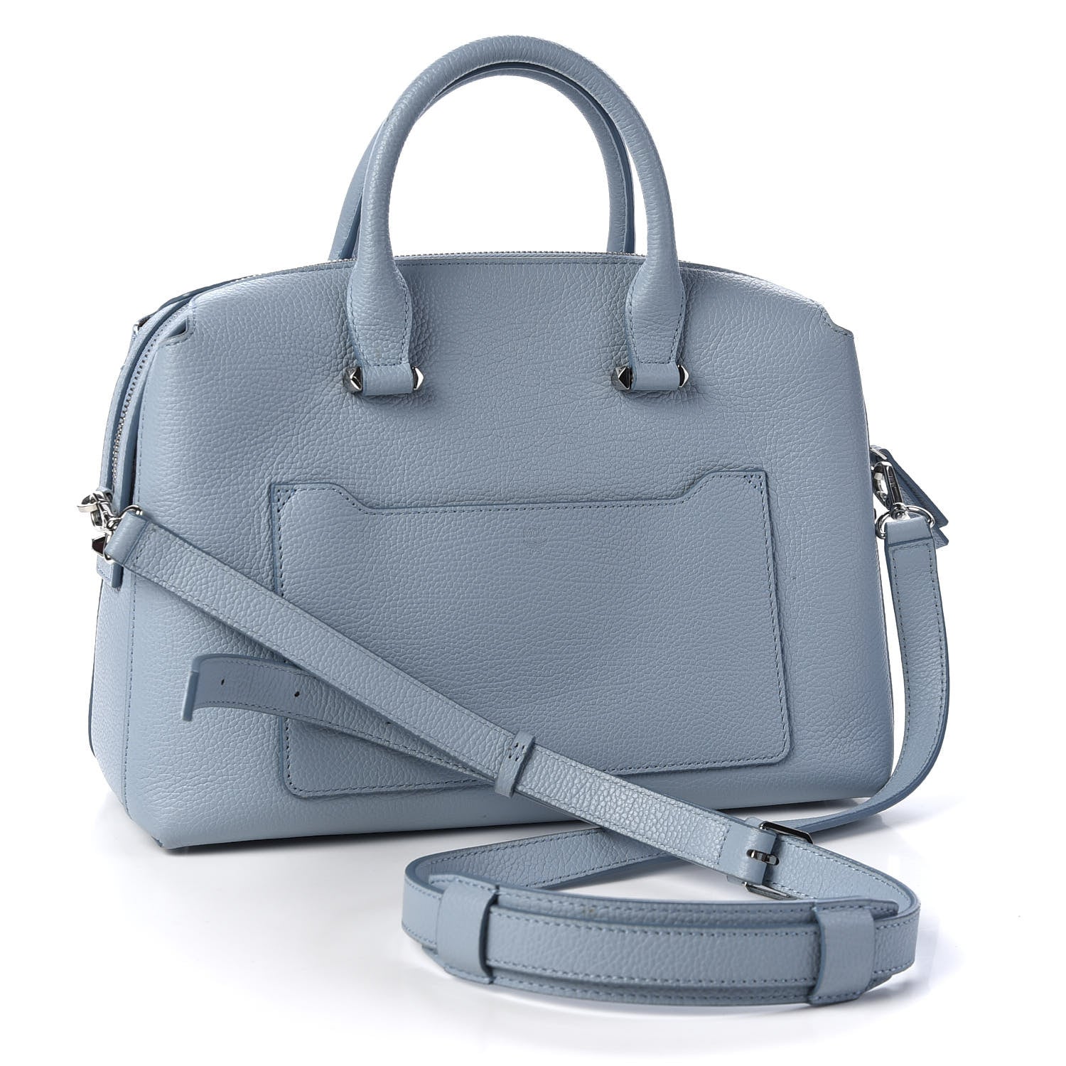 MCM Grained Calfskin Medium Ella Boston Sky Blue 2 of 8