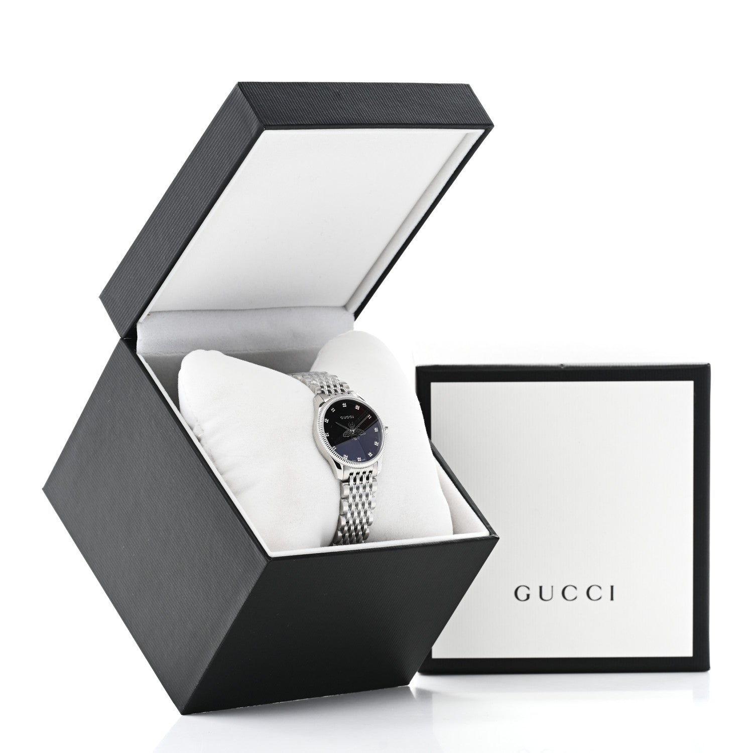 Gucci Stainless Steel 29mm G-Timeless Bee Quartz Watch Black 5 of 5