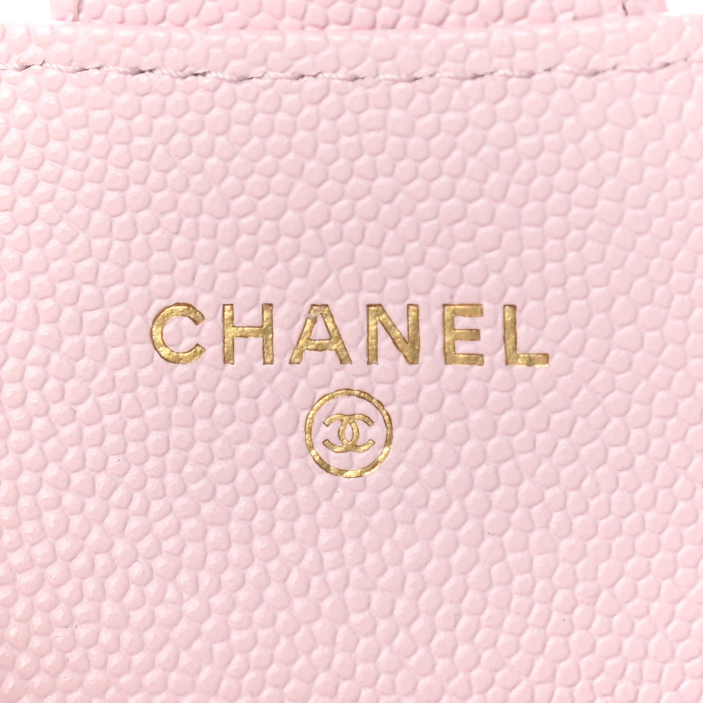 Caviar Quilted Flap Card Holder Wallet Light Pink