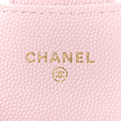 Chanel Caviar Quilted Flap Card Holder Wallet Light Pink 6 of 10