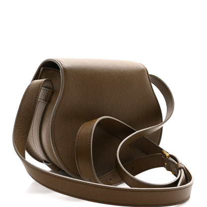 Chloe Grained Calfskin Small Marcie Saddle Bag Dark Khaki 3 of 10