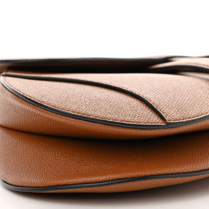 Christian Dior Grained Calfskin Saddle Bag Camello 9 of 10