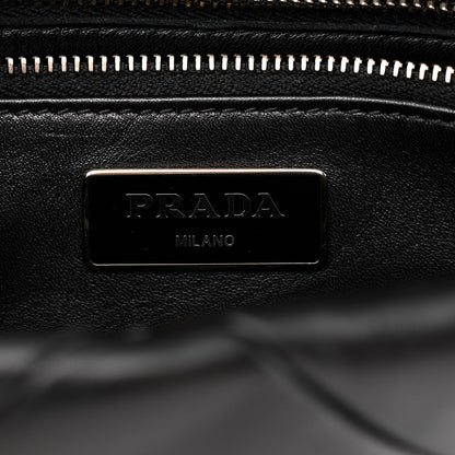 Prada Nappa Re-Nylon Triangle Quilted Patchwork System Flap Shoulder Bag Black 5 of 8