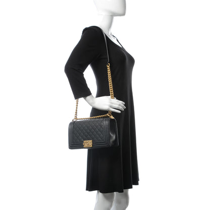 Chanel Caviar Quilted Medium Boy Flap Black 2 of 16