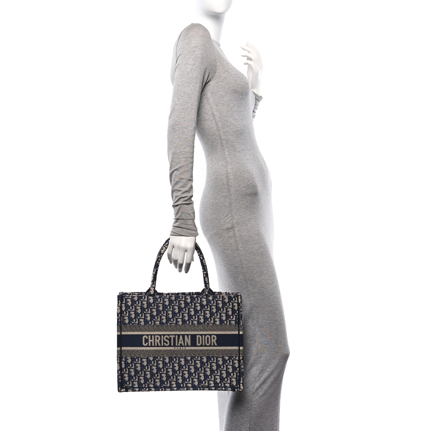 Christian Dior Oblique Medium Book Tote Blue Multicolor 3 of 11
