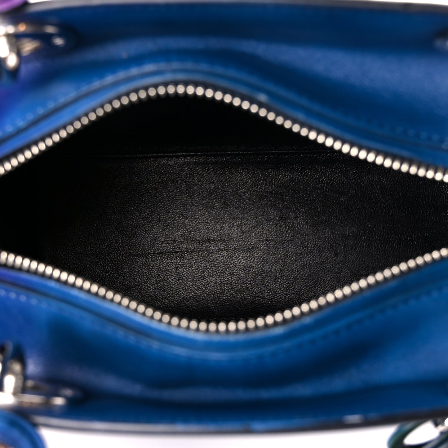 Box Calfskin Gradient Medium Lady Dior Purple Blue Green