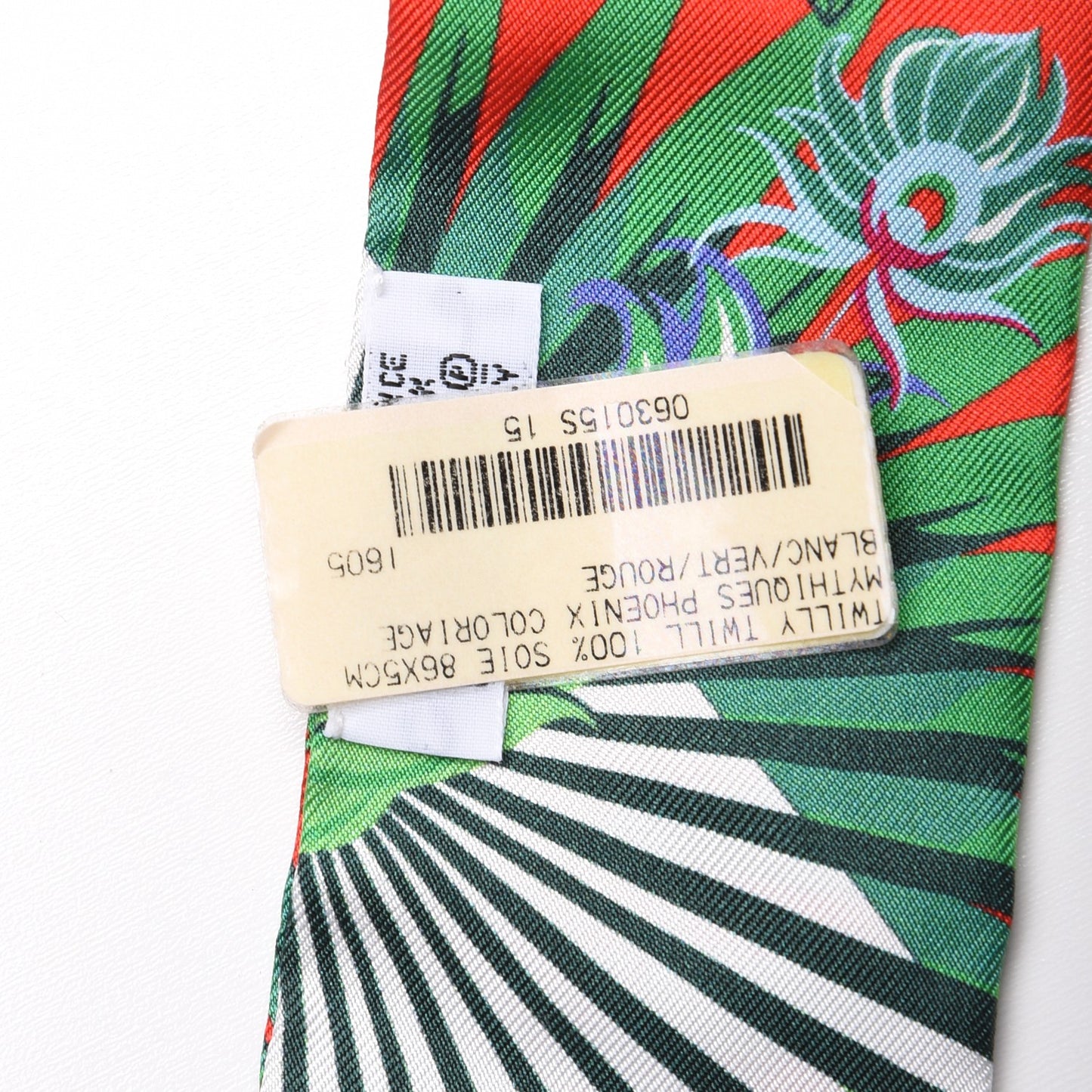 Silk Mythiques Phoenix Coloriages Twilly Blanc Vert Rouge