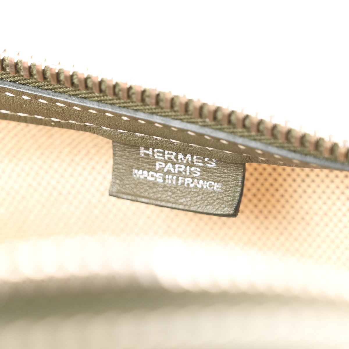 Hermes Toile Natural Barenia Polochon Mademoiselle Bag 6 of 10