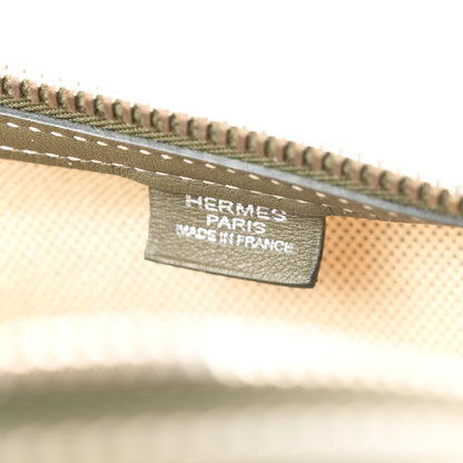 Hermes Toile Natural Barenia Polochon Mademoiselle Bag 6 of 10