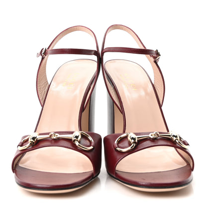Gucci Malaga Kid Horsebit Cross Strap 95mm Sandals 40 Rossa Ancora 3 of 9