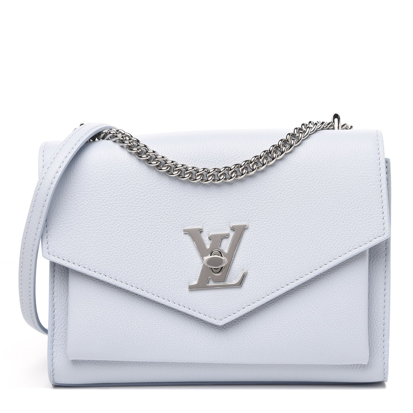 Soft Calfskin Mylockme Chain Bag BB Olympe Blue