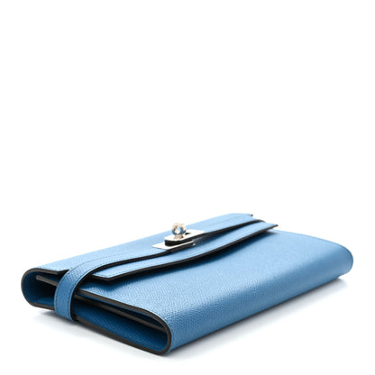 Hermes Epsom Kelly Longue Wallet Bleu Izmir 4 of 9