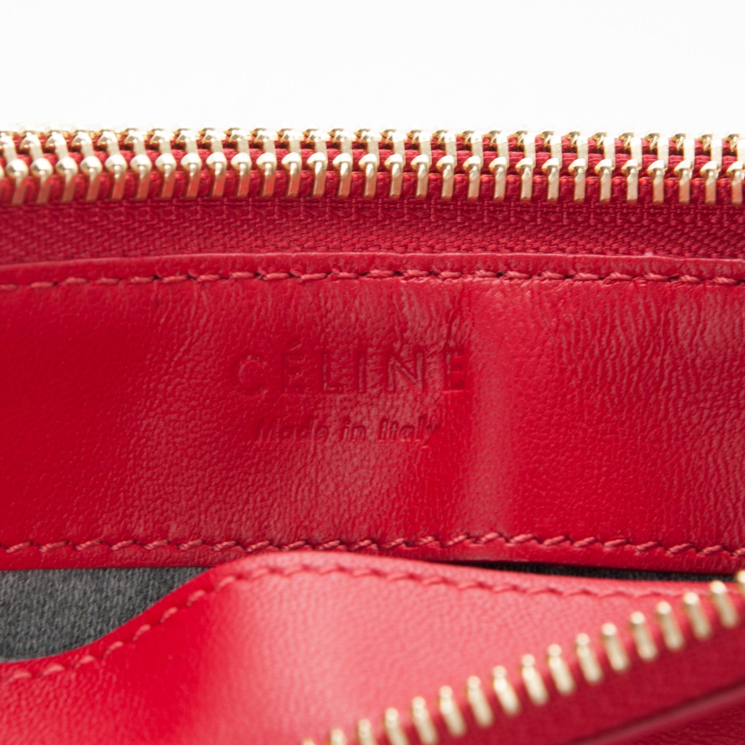 Celine Lambskin Small Trio Crossbody Bag Red 6 of 6