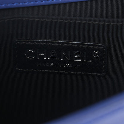 Chanel Calfskin Quilted Medium Boy Flap Blue 6 of 10