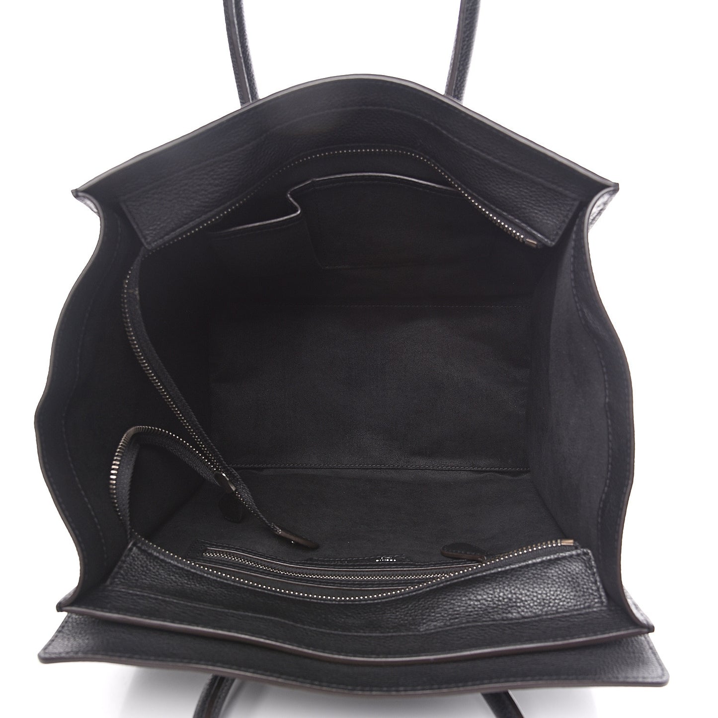 Drummed Calfskin Mini Luggage Black