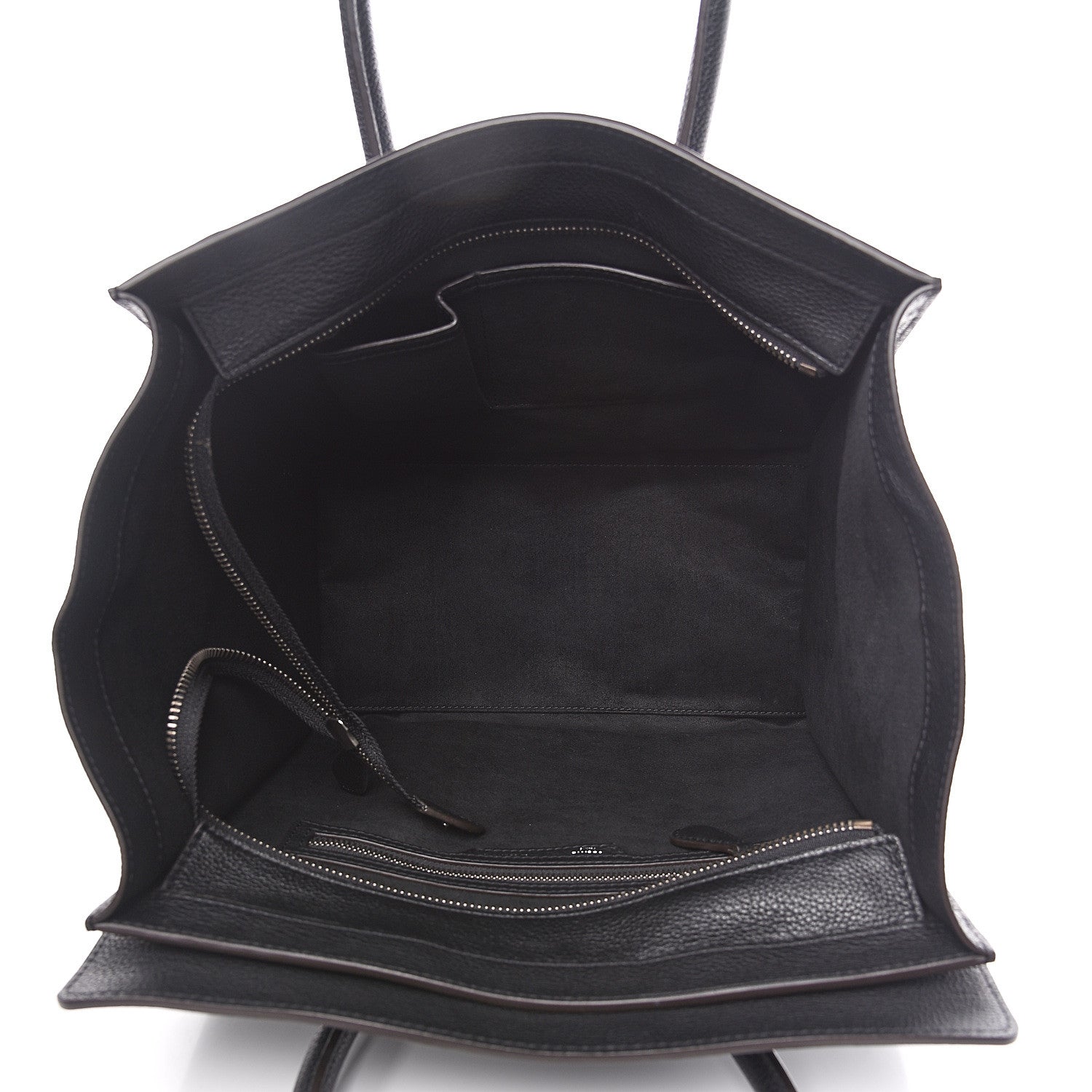 Celine Drummed Calfskin Mini Luggage Black 4 of 9