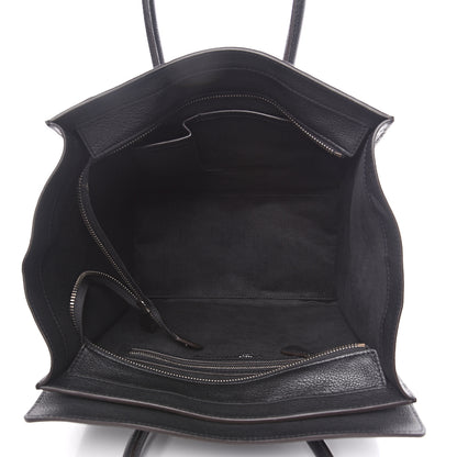 Celine Drummed Calfskin Mini Luggage Black 4 of 9