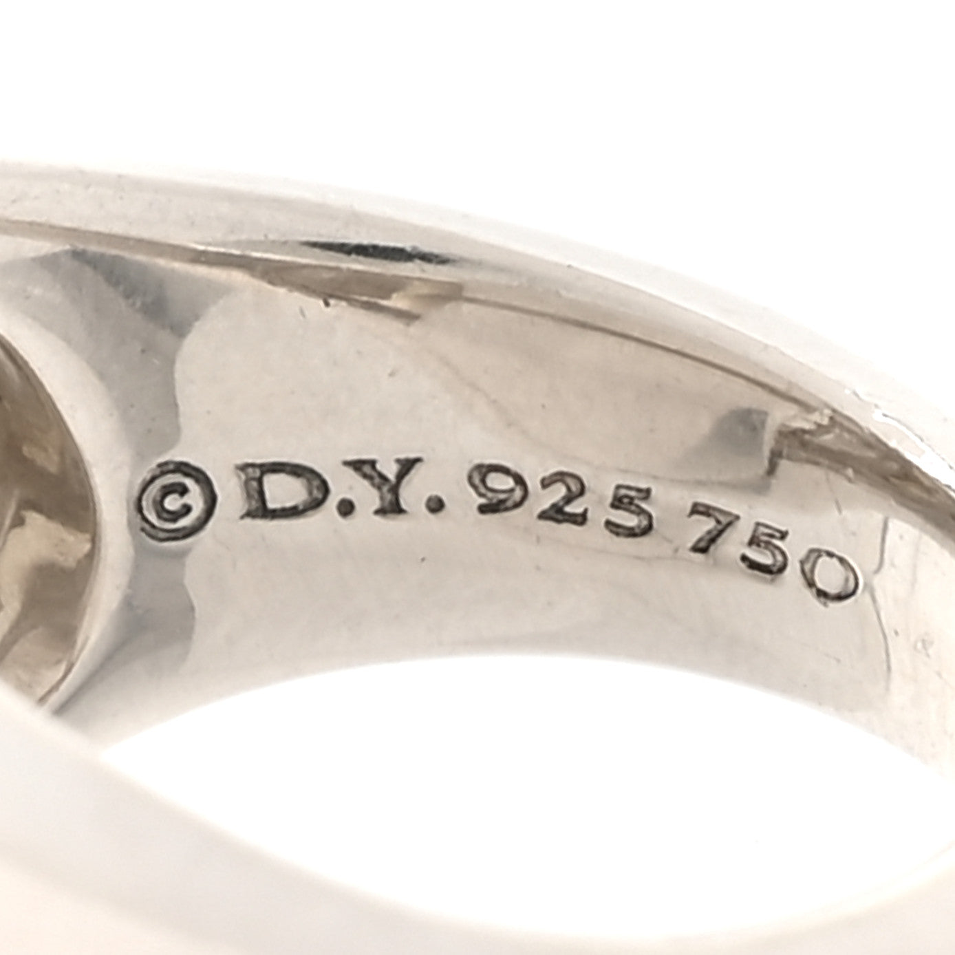 David Yurman Sterling Silver 18K Yellow Gold Citrine 20mm Albion Statement Ring 52 6 5 of 6