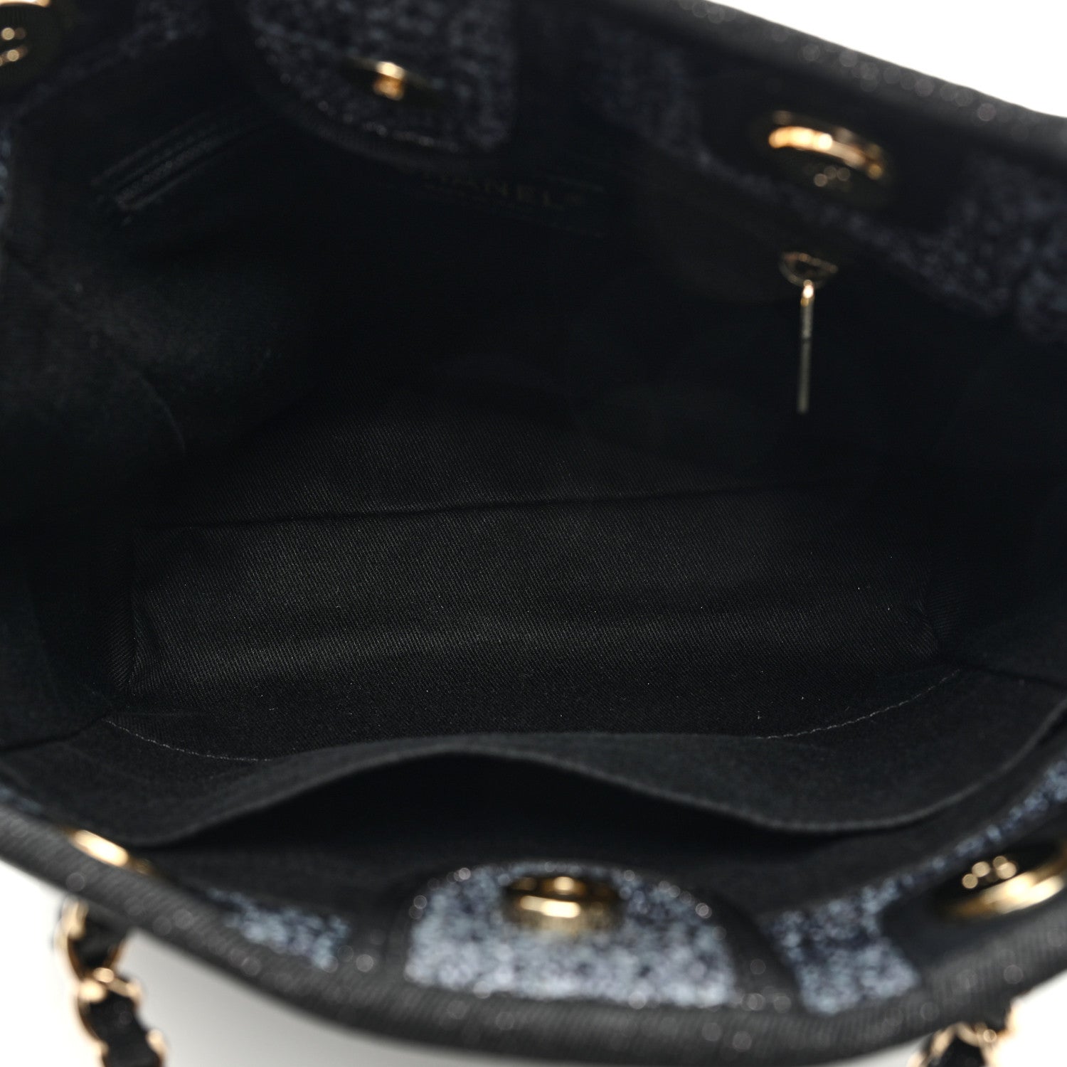 Chanel Lurex Boucle Mini Deauville Tote Blue 5 of 9