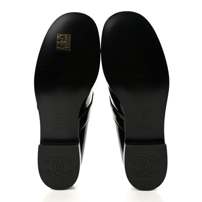Chanel Patent Calfskin Mary Janes Flats 37.5 Black 5 of 12
