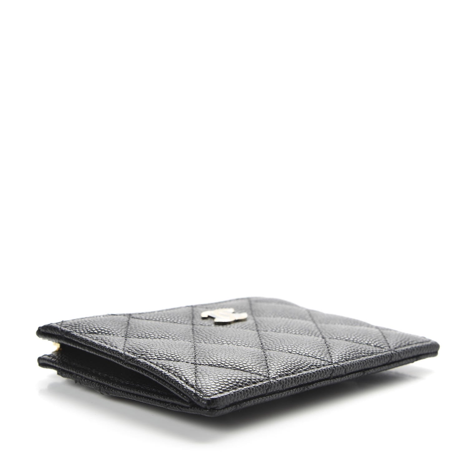 Chanel Caviar Quilted CC Zip Card Holder Black 4 of 8