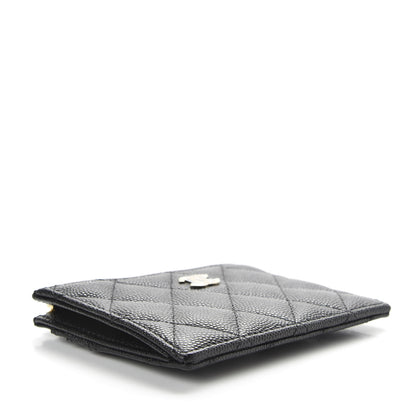Chanel Caviar Quilted CC Zip Card Holder Black 4 of 8